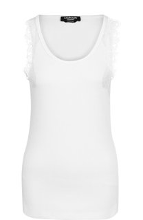 Хлопковый топ с кружевной отделкой CALVIN KLEIN 205W39NYC