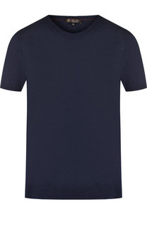 Однотонный топ из смеси кашемира и шелка Loro Piana