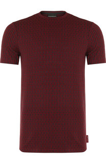Футболка из вискозы с круглым вырезом Emporio Armani