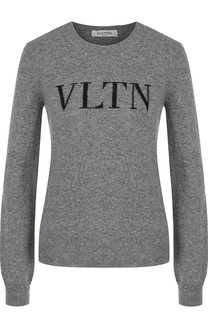 Пуловер из смеси шерсти и кашемира с логотипом бренда Valentino
