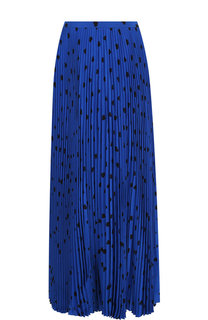 Плиссированная шелковая юбка-миди с принтом Valentino