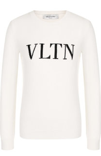 Пуловер из смеси шерсти и кашемира с логотипом бренда Valentino