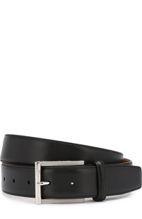 Кожаный ремень с металлической пряжкой Santoni