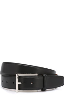 Кожаный ремень с металлической пряжкой Santoni