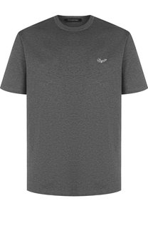 Однотонная хлопковая футболка Ermenegildo Zegna