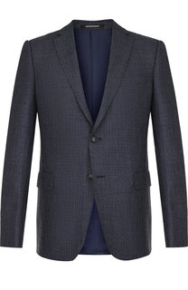 Однобортный пиджак из шерсти Emporio Armani