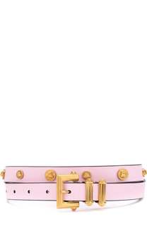 Кожаный ремень с металлической пряжкой Versace