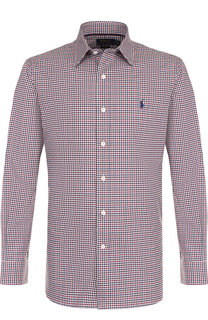 Хлопковая рубашка с воротником кент Polo Ralph Lauren
