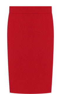 Однотонная юбка-карандаш из шерсти Emporio Armani