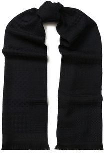 Шерстяной шарф с бахромой Canali