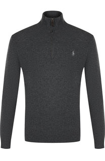 Шерстяной джемпер с воротником-стойкой на молнии Polo Ralph Lauren