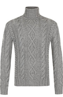 Кашемировый свитер фактурной вязки с воротником-стойкой Ralph Lauren