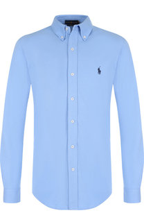 Хлопковая рубашка с воротником button down Polo Ralph Lauren