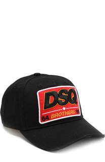 Хлопковая бейсболка с нашивкой Dsquared2