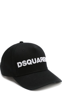 Хлопковая бейсболка с логотипом бренда Dsquared2