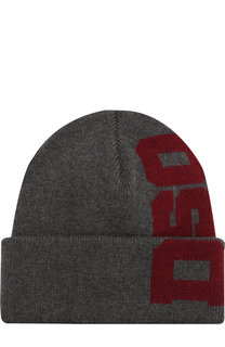 Шерстяная шапка с логотипом бренда Dsquared2