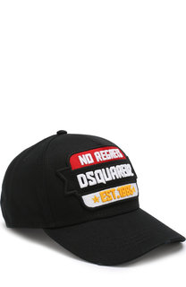 Хлопковая бейсболка с нашивкой Dsquared2