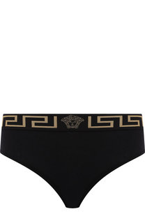 Хлопковые трусы с логотипом бренда Versace
