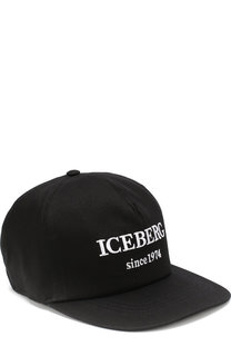 Хлопковая бейсболка с логотипом бренда Iceberg