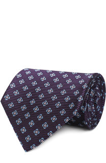 Шелковый галстук с узором Ermenegildo Zegna