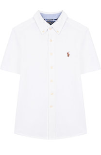 Хлопковая рубашка с воротником button down Polo Ralph Lauren