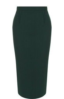 Однотонная шерстяная юбка на молнии Roland Mouret