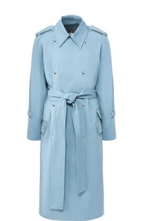 Двубортное хлопковое пальто с поясом Acne Studios