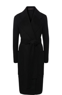 Однотонное пальто из смеси шерсти и кашемира с поясом Acne Studios