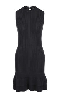 Приталенное мини-платье с воротником-стойкой Emporio Armani