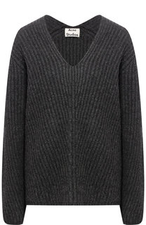Вязаный шерстяной пуловер со спущенным рукавом Acne Studios