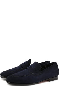 Замшевые пенни-лоферы Santoni