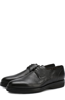 Кожаные дерби на шнуровке Santoni