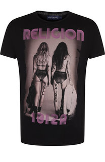 Хлопковая футболка с принтом Religion