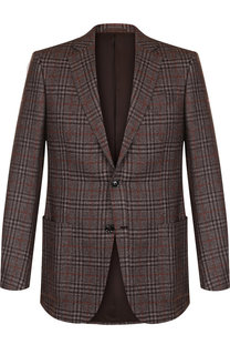 Однобортный пиджак из смеси шелка и кашемира Ermenegildo Zegna
