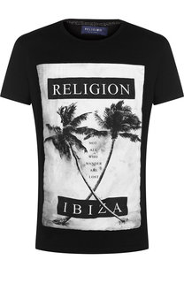 Хлопковая футболка с принтом Religion