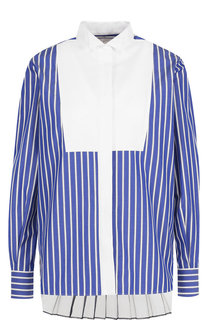 Блуза в полоску с контрастной отделкой Sacai