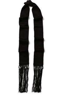 Однотонный шарф с бахромой Saint Laurent