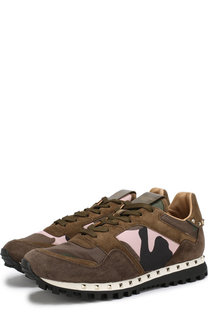 Комбинированные кроссовки Valentino Garavani Rockrunner Valentino