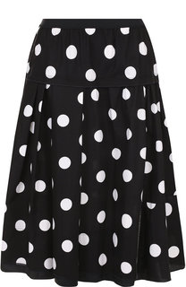 Хлопковая юбка с эластичным поясом в горох Marc Jacobs