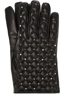 Кожаные перчатки Valentino Garavani Rockstud Spike Valentino