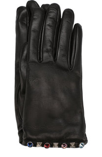 Кожаные перчатки Valentino Garavani с декоративной отделкой Valentino