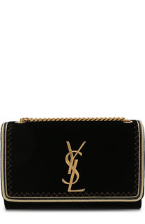 Сумка Monogram Kate small из бархата Saint Laurent