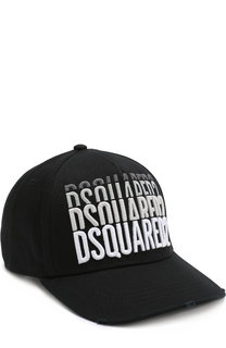 Хлопковая бейсболка с логотипом бренда Dsquared2