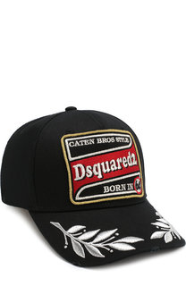 Хлопковая бейсболка с нашивкой Dsquared2