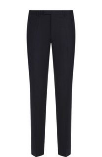 Шерстяные брюки прямого кроя HUGO