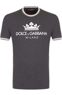 Хлопковая футболка с принтом Dolce & Gabbana