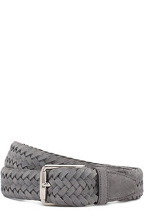 Замшевый плетеный ремень с металлической пряжкой Tod’s Tods