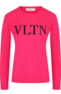 Пуловер из смеси шерсти и кашемира с логотипом бренда Valentino