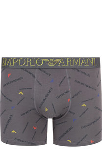 Хлопковые боксеры с широкой резинкой Emporio Armani