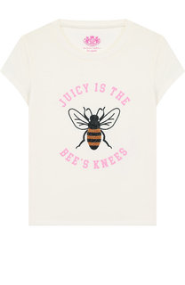 Хлопковая футболка с принтом Juicy Couture